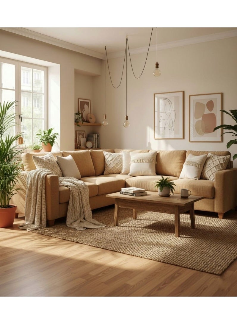 Stylish Heavyweight Linen Cushion with Macrame Texture 45x45 cm Hidden Zipper Decorative Pillow for Sofa Chair Home Accent and Living Room Style - Image 2